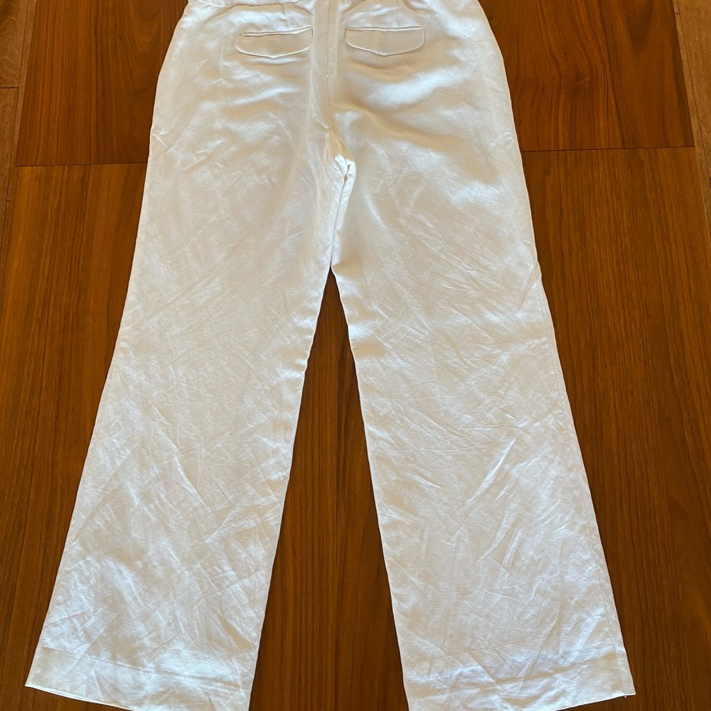 Women’s Talbots Fully lined “Heritage” white linen pants, 10p.